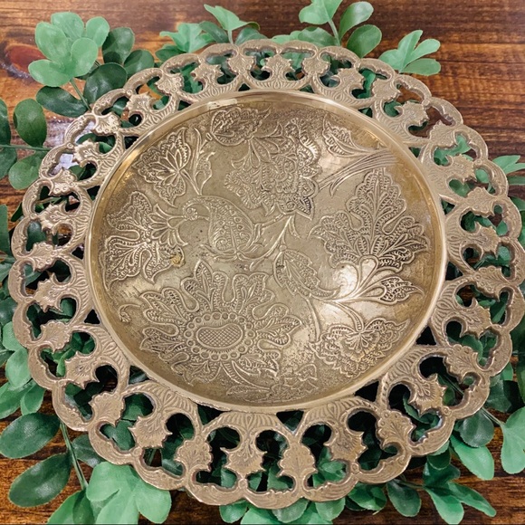 Vintage Other - Vintage Brass Footed Bowl/Dish